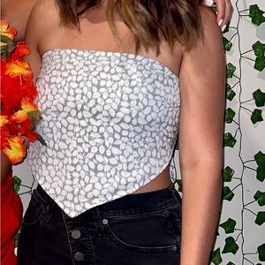 Abercrombie blue bandana top